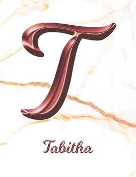 Tabitha: 1 Year Weekly Planner with Note Pages (12 Months) | White Marble Rose Gold Pink Effect Letter T | 2020 - 2021 | Week Planning | Monthly ... | Plan Each Day, Set Goals & Get Stuff Done