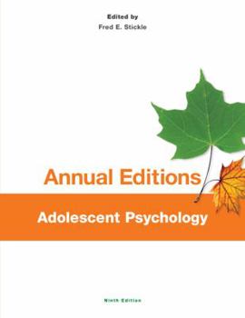 Paperback Annual Editions: Adolescent Psychology, 9/E Book