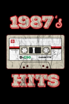 Paperback 1987's Hits: Birthday Retro Cassette Gym Weightlifting Diary 6" x 9" 100 pages Book