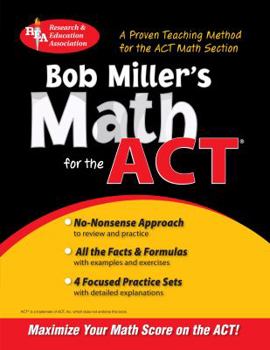 Paperback Bob Miller's Math for the ACT Book