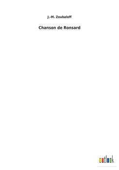 Paperback Chanson de Ronsard [French] Book