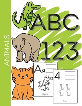 Paperback Animal ABC-123 Learning Coloring Book