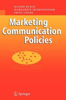 Paperback Marketing Communication Policies Book