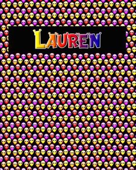 Paperback 120 Page Handwriting Practice Book with Colorful Alien Cover Lauren: Primary Grades Handwriting Book