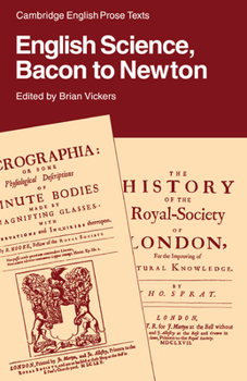 Paperback English Science: Bacon to Newton Book