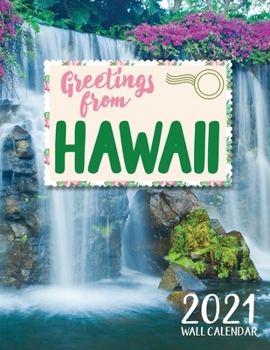 Paperback Greetings from Hawaii 2021 Wall Calendar Book