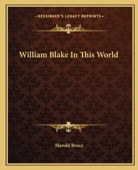 Paperback William Blake In This World Book