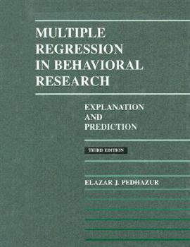 Hardcover Multiple Regression in Behavioral Research Book