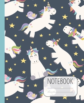 Paperback Unicorn Notebook: Lined Notebook for Girls with Fun Unicorn Design Book