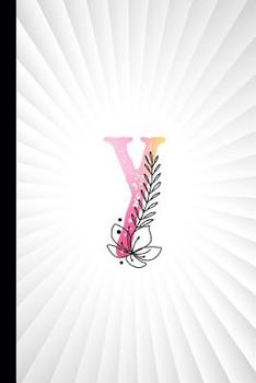 Y: Monogram Initial Composition Notebook Watercolor & Floral Botanical Drawings Personalized Notebook for Girls & Women