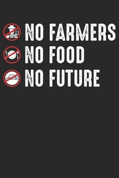 Nor Farmers No Future No Food: Notebook/Diary/Organizer/120 checked pages/ 6x9 inch