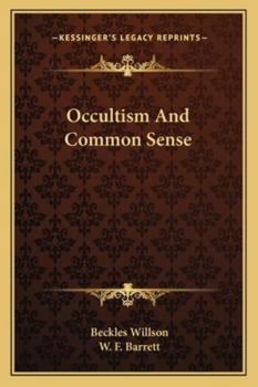 Occultism and Common-Sense