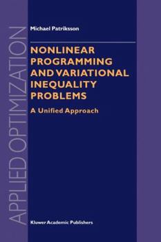 Paperback Nonlinear Programming and Variational Inequality Problems: A Unified Approach Book