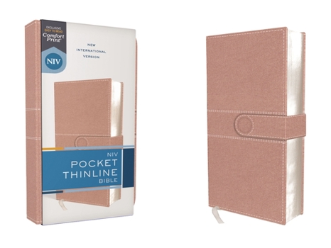 Imitation Leather Niv, Pocket Thinline Bible, Leathersoft, Pink, Snap Closure, Red Letter, Comfort Print Book