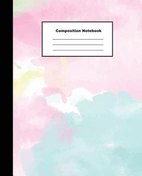 Paperback Composition Notebook: Colourful Pink Yellow Pastel Water Colour Jottings Book for Kids Book
