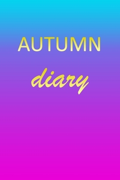 Autumn: Journal Diary | Personalized First Name Personal Writing | Letter A Blue Purple Pink Gold Effect Cover | Daily Diaries for Journalists & ... Taking | Write about your Life & Interests