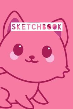 Paperback Sketchbook: Kawaii Cute Gray Cat Pattern Book