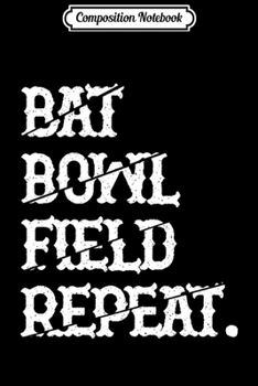 Composition Notebook: Bat Bowl Field Repeat Distressed Cricket Premium  Journal/Notebook Blank Lined Ruled 6x9 100 Pages
