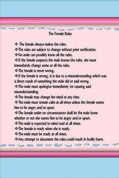 Paperback The Female Rules: Pink Journal 120 Lined Pages 6x9 Book