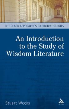 Paperback An Introduction to the Study of Wisdom Literature Book