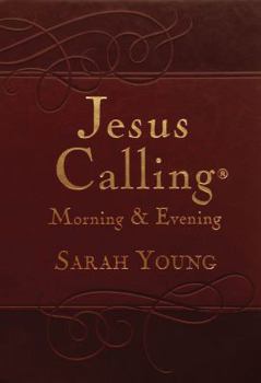 Hardcover Jesus Calling Morning and Evening, Brown Leathersoft Hardcover, with Scripture References Book