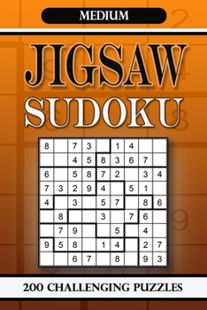 Paperback Jigsaw Sudoku Medium: 200 Challenging Puzzles Book