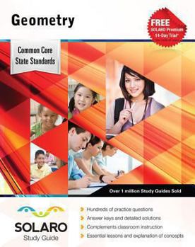 Paperback Common Core Geometry: SOLARO Study Guide (Common Core Study Guides) Book