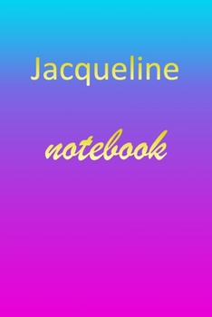 Paperback Jacqueline: Blank Notebook - Wide Ruled Lined Paper Notepad - Writing Pad Practice Journal - Custom Personalized First Name Initia Book
