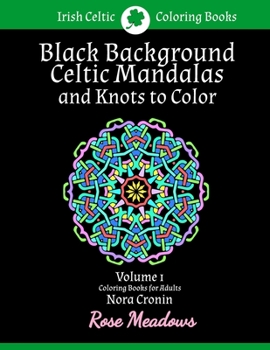 Paperback Black Background Celtic Mandalas and Knots to Color Book