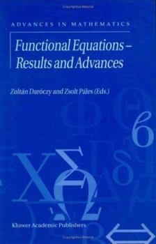 Hardcover Functional Equations -- Results and Advances Book