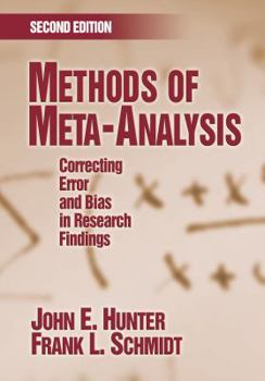 Paperback Methods of Meta-Analysis: Correcting Error and Bias in Research Findings Book