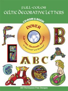 Paperback Full-Color Celtic Decorative Letters CD-ROM and Book