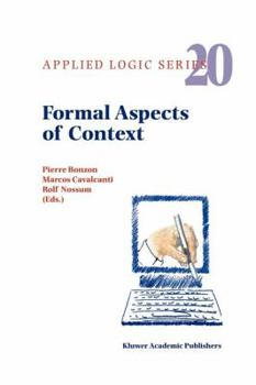 Paperback Formal Aspects of Context Book
