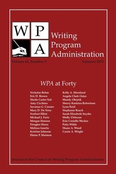 Paperback Wpa: Writing Program Administration 42.3 (Summer 2019) Book