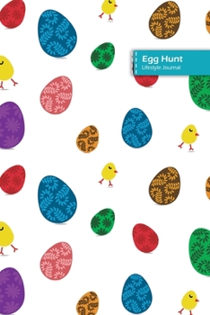 Paperback Egg Hunt Lifestyle Journal, Blank Write-in Notebook, Dotted Lines, Wide Ruled, Size (A5) 6 x 9 In (White) Book