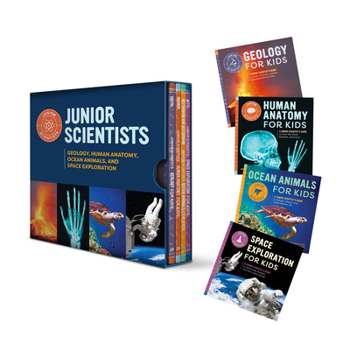 Paperback Junior Scientists Box Set: Science Books for Kids Age 6 to 9 about Geology, Human Anatomy, Ocean Animals, and Space Exploration Book