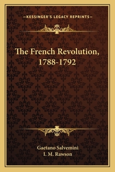 Paperback The French Revolution, 1788-1792 Book