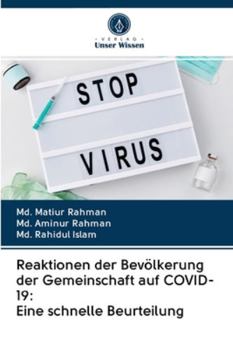 Paperback Reaktionen der Bevölkerung der Gemeinschaft auf COVID-19: Eine schnelle Beurteilung [German] Book
