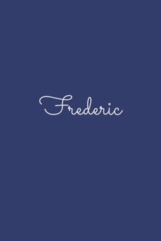 Frederic: notebook with the name on the cover, elegant, discreet, official notebook for notes, dot grid notebook,