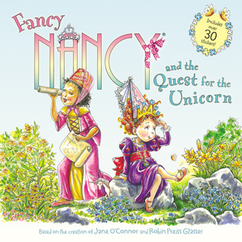 Paperback Fancy Nancy and the Quest for the Unicorn: Includes Over 30 Stickers! Book