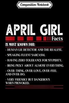Composition Notebook: April Girl Facts is most known for birthday best gift  Journal/Notebook Blank Lined Ruled 6x9 100 Pages