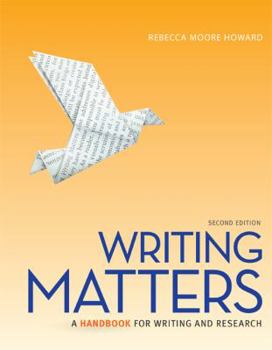 Paperback Writing Matters: A Handbook for Writing and Research Book