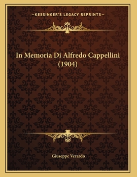 Paperback In Memoria Di Alfredo Cappellini (1904) [Italian] Book