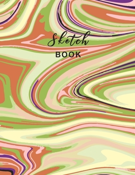 Sketch Book: Large Notebook with 100 Blank Pages for Drawing, Writing, Painting, Sketching or Doodling | 8.5 x11 inches | Abstract Pattern Cute Marble ... Girls | Creative Gift for Artists & Students