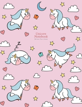 Magical Unicorn #02, Unicorn Wide Ruled Notebook for Kids, Unicorn Diary for Kids, Unicorn Journal for Girls: Wide Lined Journal for Elementary School ... for Take Notes, Doodle, Drawing and Writing