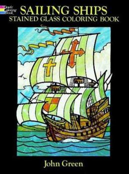 Paperback Sailing Ships Stained Glass Coloring Book