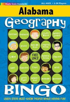 Hardcover Alabama Geography Bingo Game Book
