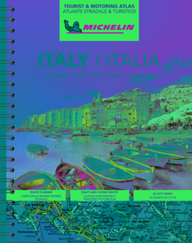 Spiral-bound Michelin Italy Road Atlas Book