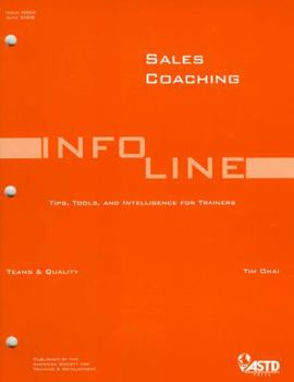 Paperback Sales Coaching: Tips, Tools, and Intelligence for Trainers Book