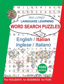 Paperback Italian Word Search Puzzles, for Holidays, for Business, for Fun: Language Learning Activity Book for English Speakers Book